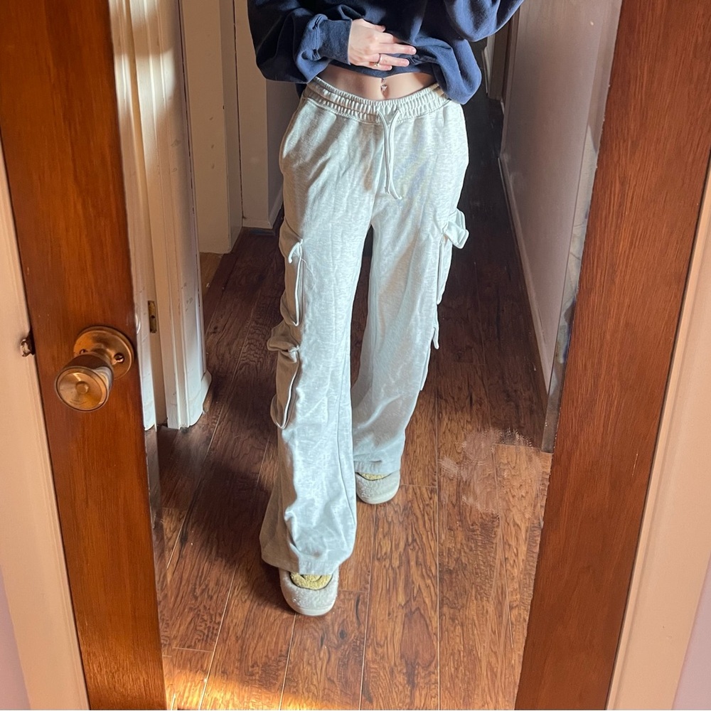 Casual Gray Women's Cargo SweatPants